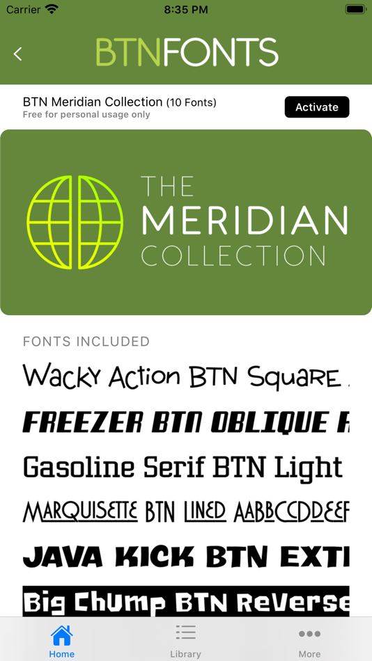 #2. BTN Fonts (iOS) 由: Mister Retro