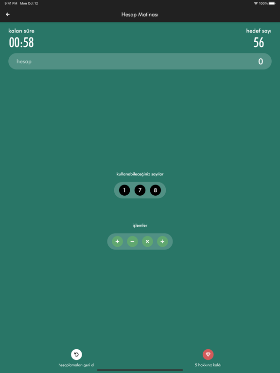 Screenshot #6 pour Hesap Matinası