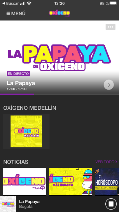 Oxígeno FM Radio Screenshot