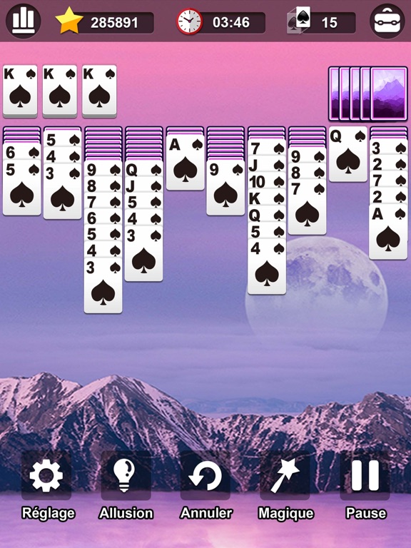 Screenshot #5 pour Classic Spider Solitaire．