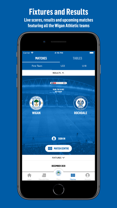 Wigan Athletic FC Screenshot