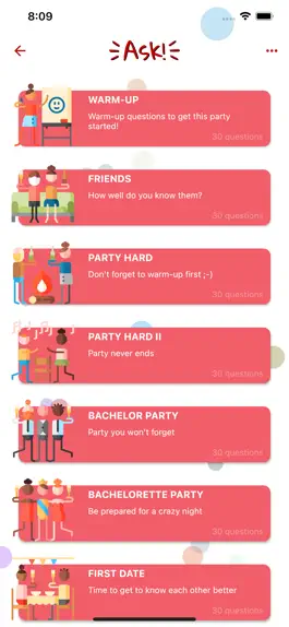 Game screenshot Ask! Party card and quiz game hack