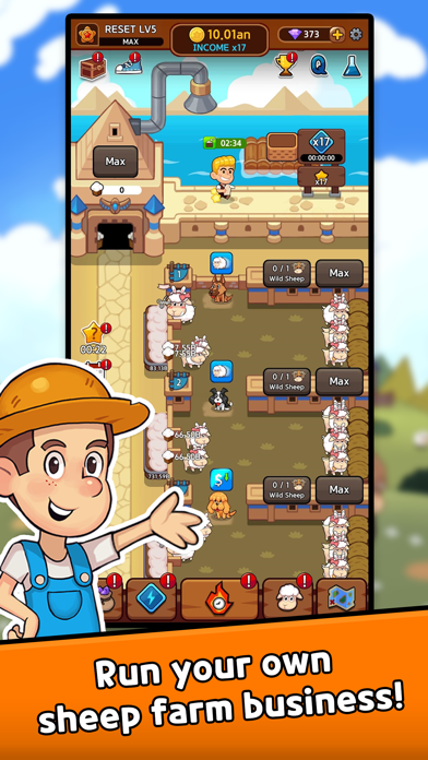 Sheep Farm: Idle games, Tycoon Screenshot