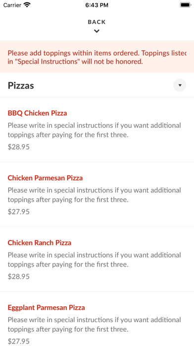 Mulberry Street Pizzeria Screenshot