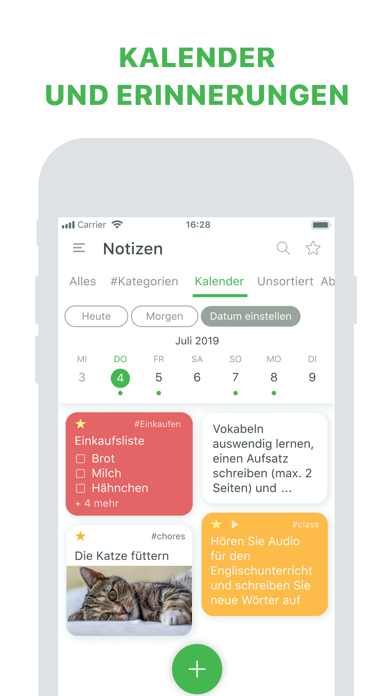 Notizen, Notizbuch, Listen