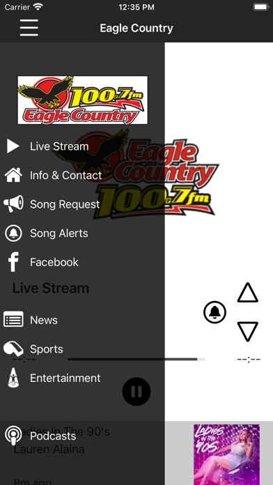 100.7 Eagle Country Screenshot
