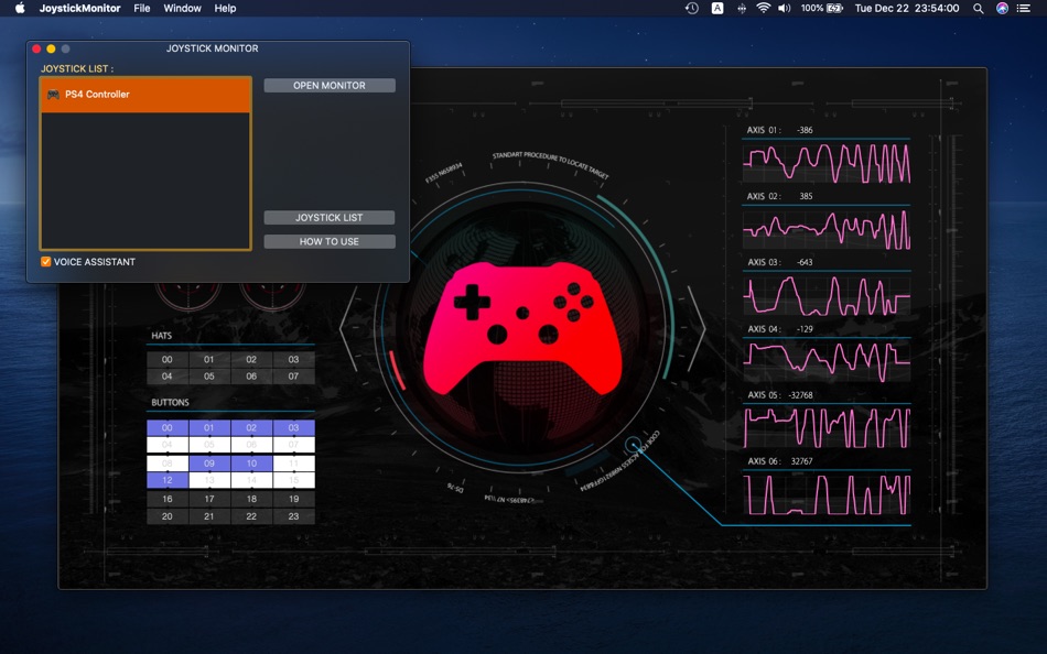 #2. Joystick Monitor (macOS) بواسطة: Takahide Noro