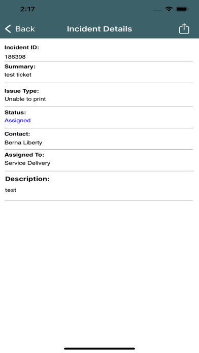 SANBS Service Management Screenshot