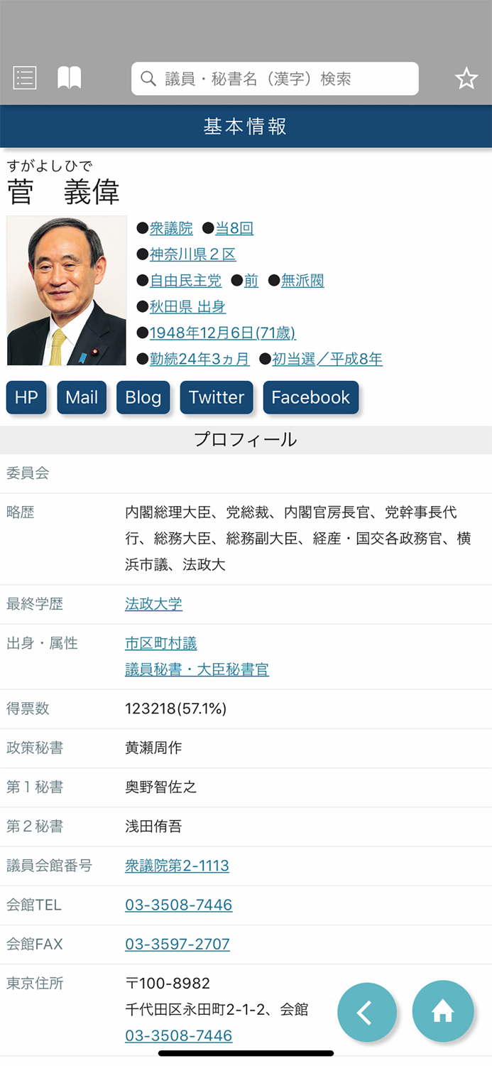 国会議員要覧 令和2年11月版