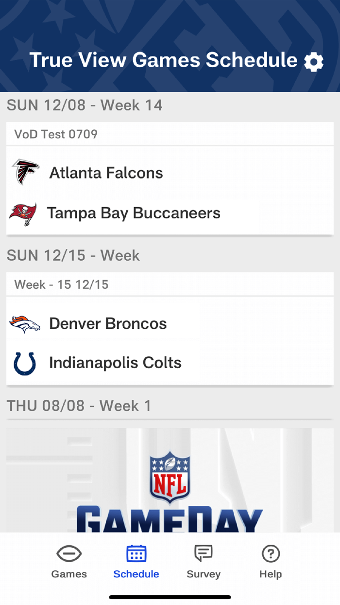 NFL GameDay in True View