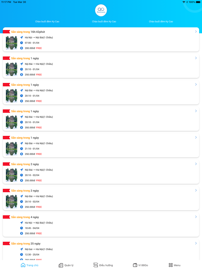 88GO Partners- Tài xế đối tác