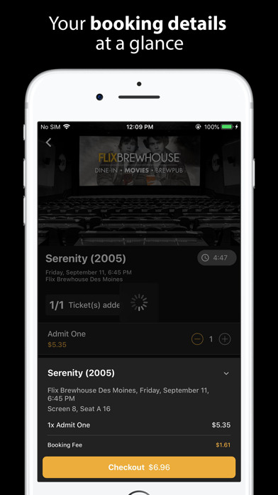 Flix Brewhouse Mobile App Screenshot