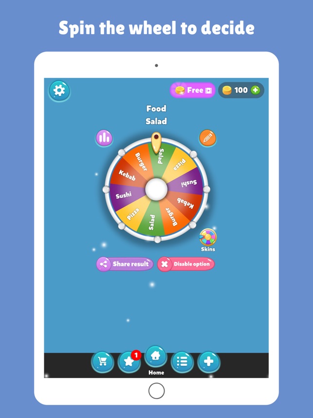 Spin the Wheel Application