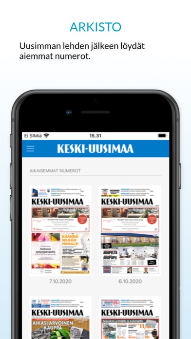 Keski-Uusimaa, päivän lehti Screenshot