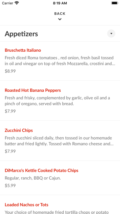 DiMarco's Bistro & Cantina Screenshot
