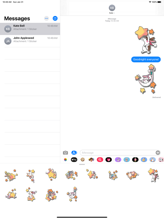 Screenshot #4 pour Star Bunnies Stickers