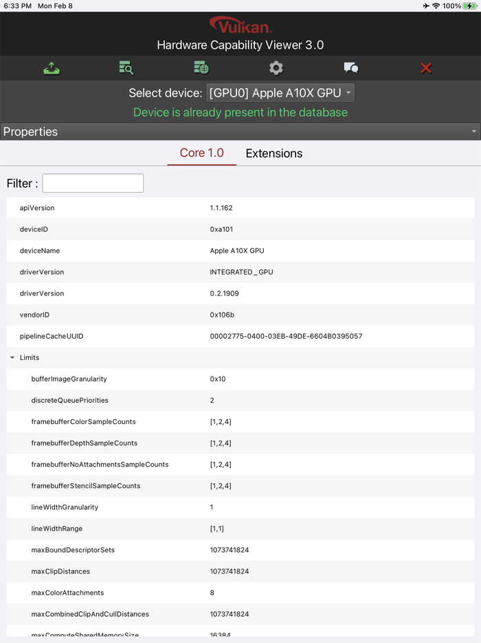Vulkan Capabilities Viewer