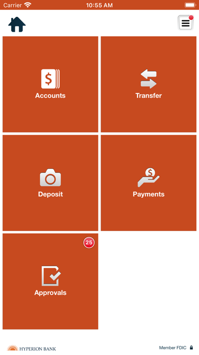 Hyperion Bank Cash Management Screenshot
