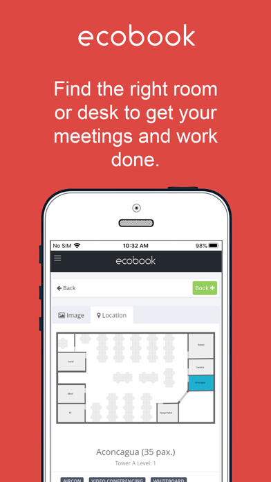 ecobook - Room & Desk Booking Screenshot