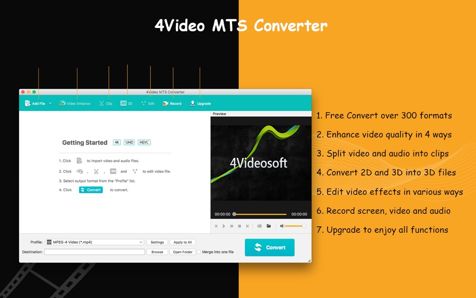 4Video MTS Converter - to MP4 - 5.2.29 - (macOS)