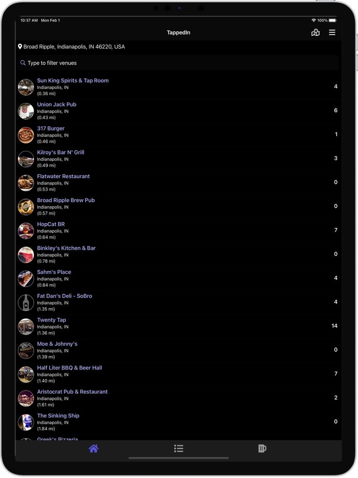 TappedIn - Beer Menus