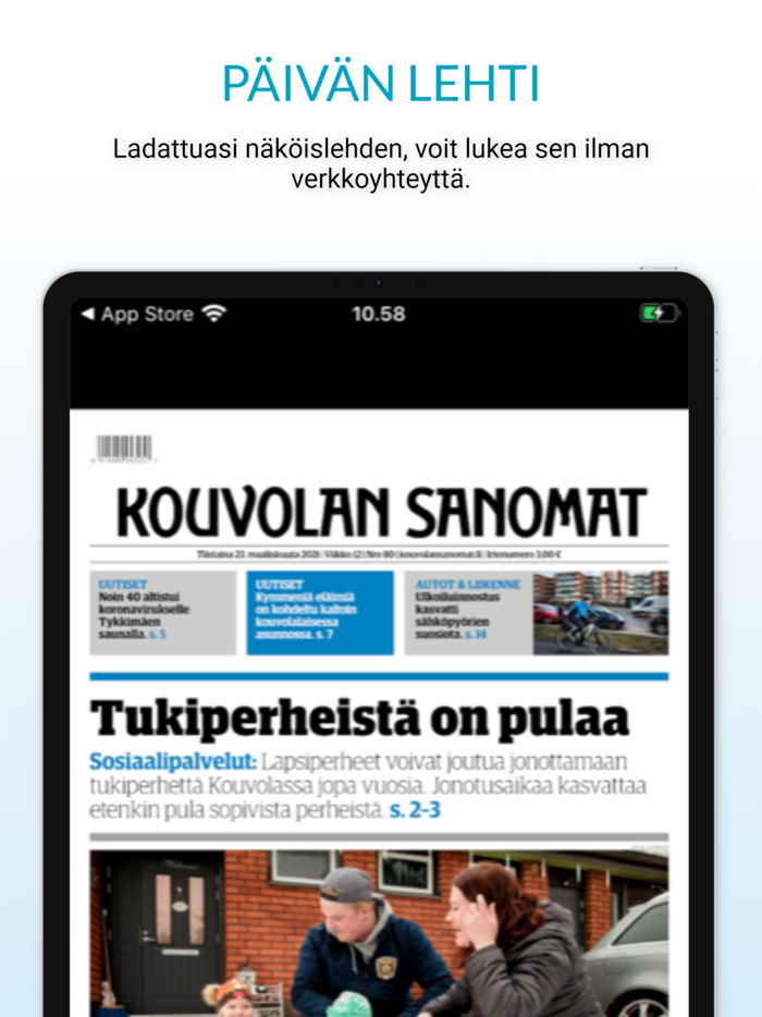 Kouvolan Sanomat päivän lehti