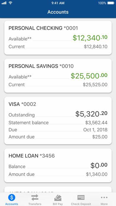 River Valley Community Bank Screenshot