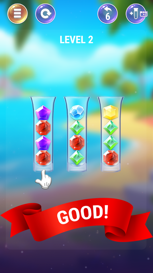 #2. Gem Sort IQ Ball Color Puzzle (iOS) By: DONSON TECH CO.,LTD