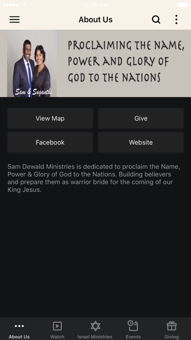 Sam Dewald Ministries Screenshot
