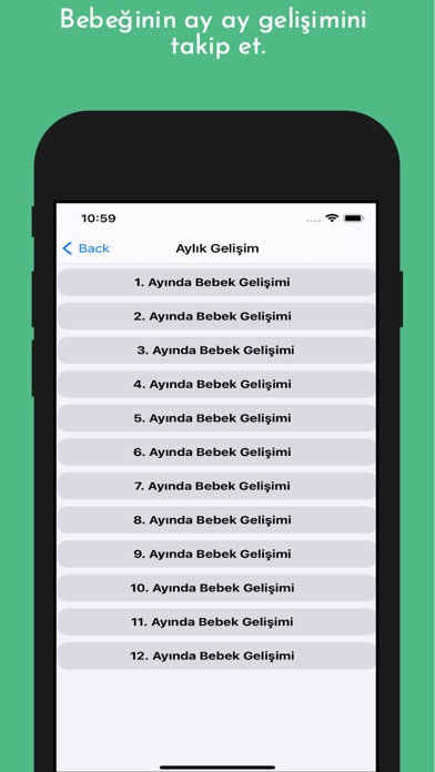 Bebek Gelişimi ve Takibi Screenshot