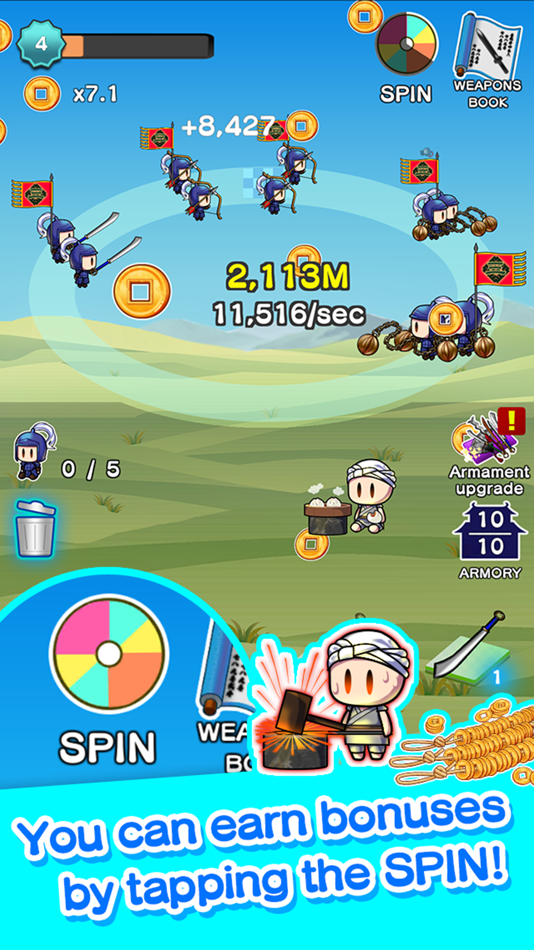 #5. マージ三国志~Merge Three kingdoms (iOS) Podle: DAIDALOS Co., Ltd.