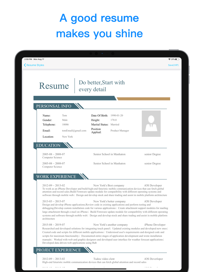 Easy Resume-Pro CV Maker