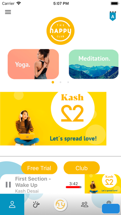 The Happy Club App Screenshot