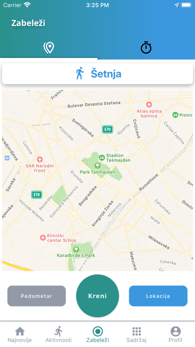 otvori plavi krug Screenshot