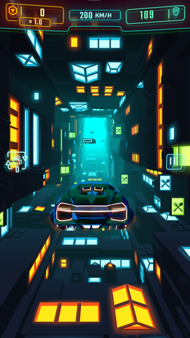 Screenshot #1 pour Neon Flytron: Cyberpunk Flight