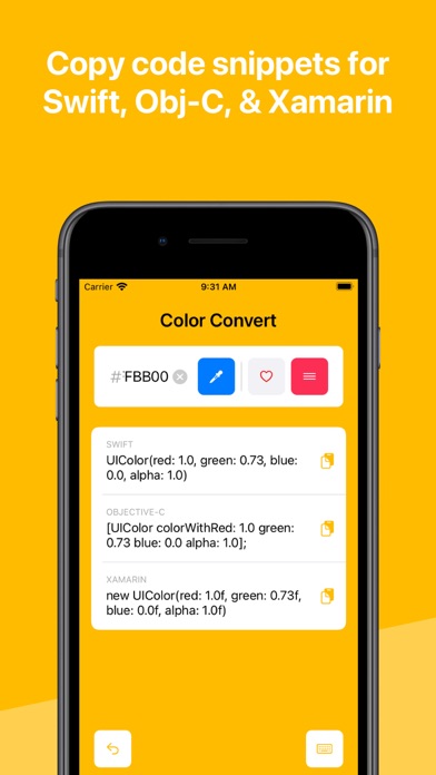 Screenshot #2 pour Color Convert: Hex to UIColor