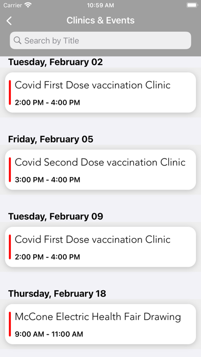 McCone County Public Health Screenshot