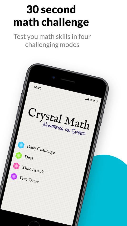 #1. Crystal Math- Numbers On Speed (iOS) 由: Rafael Kolloch