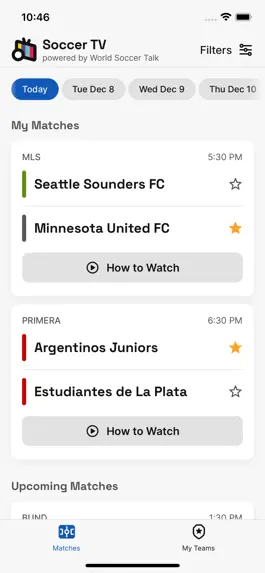 Game screenshot Soccer TV Schedules apk