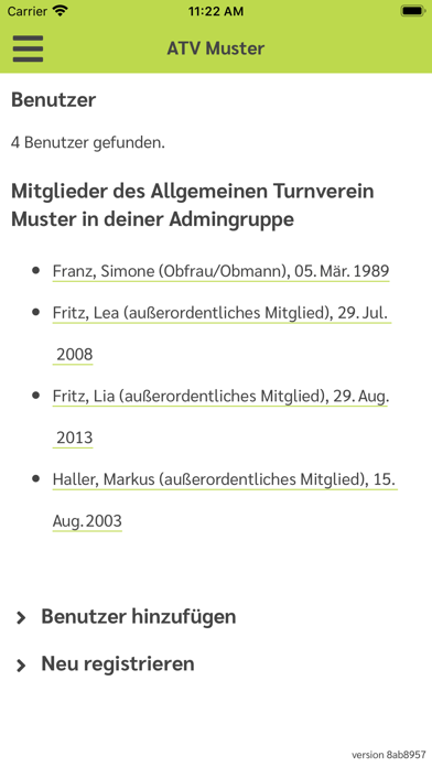 VEREINfacht Screenshot 2 - AppWisp.com VEREINfacht Screenshot 2 - AppWisp.com
