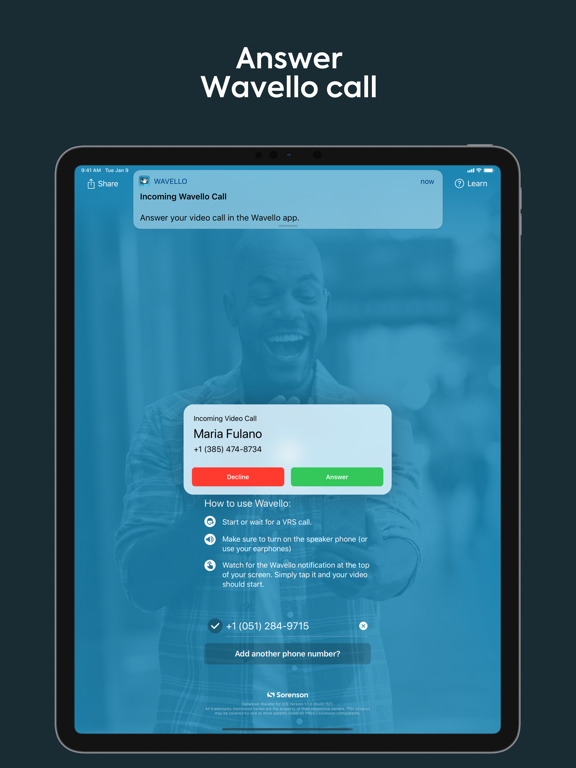 Sorenson Wavello iPad screenshot 4 - Social Networking app