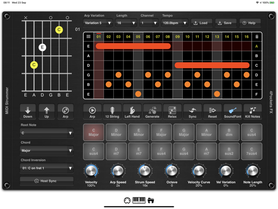 Screenshot #4 pour MIDI Strummer AUv3 Plugin