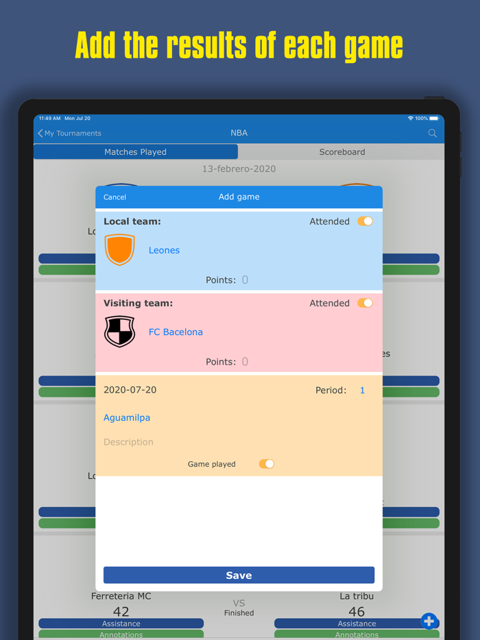 My Tournaments Manager