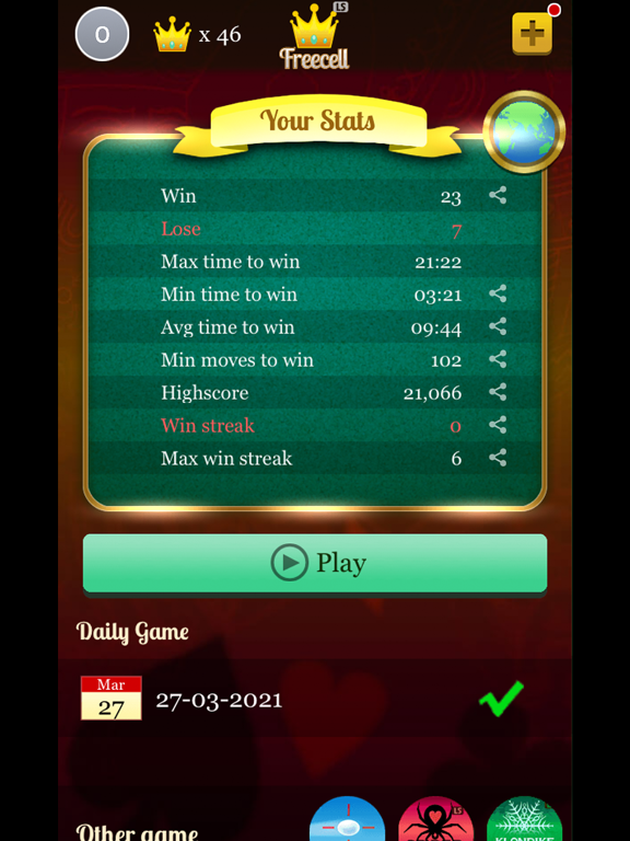 Screenshot #4 pour Freecell LS