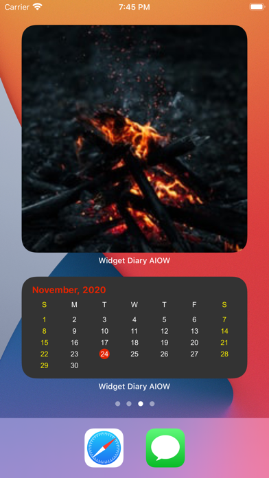 Widget Diary AIOW Screenshot