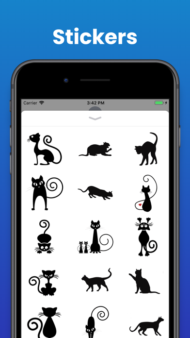 Screenshot #1 pour Autocollants chat noir emoji