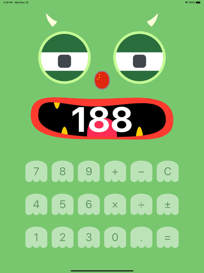 Monster calculator kid toddler