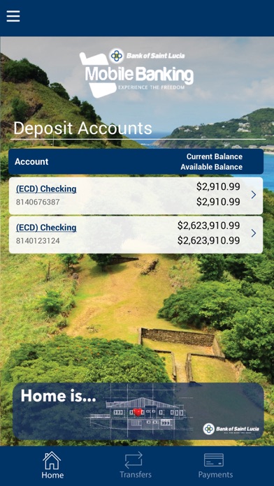 Bank of Saint Lucia Screenshot
