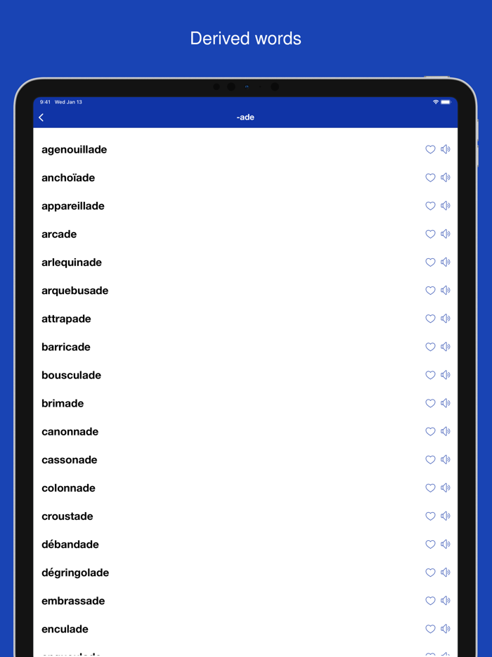 French Word Parts Vocabulary