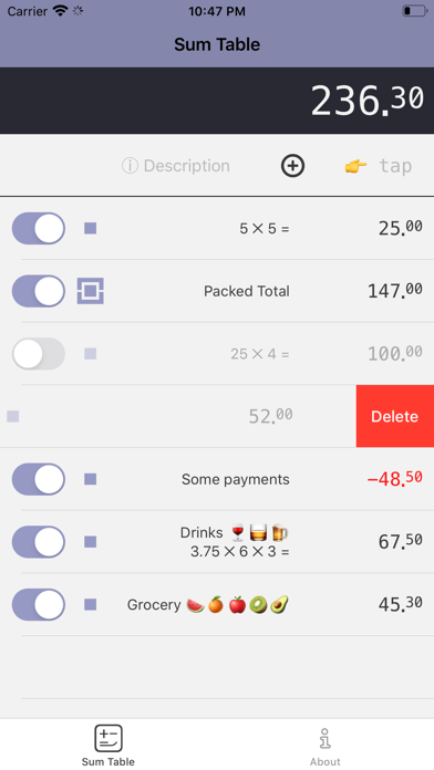 Easy Sum | Shopping List Screenshot